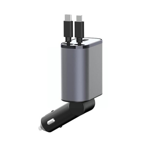 4 In 1 Retractable 120W Super Fast Car Charger - Image 4