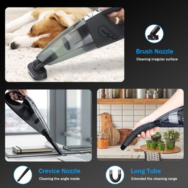 SEREE Handheld Vacuum Cleaner Cordless Vacuum Wet Dry Hand Held Vacuums Rechargeable Lightweight Home, Sofa, Car Cleaning Vacuuming - Image 5