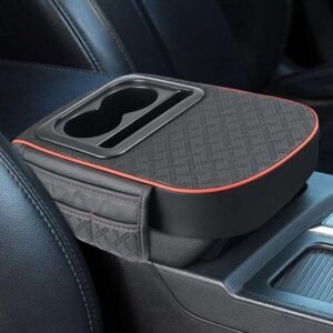 Car Rear Armrest Console Box with Cup Holder