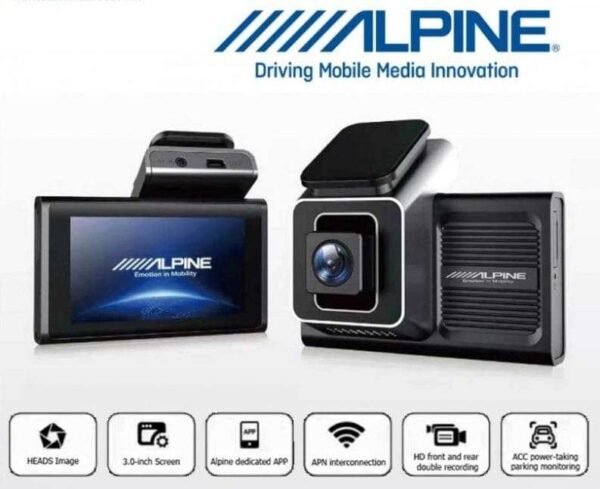ALPINE DVR-M01D Dashcam 3.0 Inch HD Recorder 1080p HD Video Wi-Fi Mobile